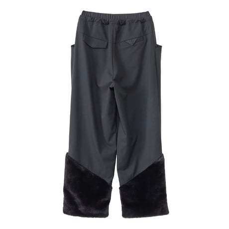 7/20 Instalive AULA AILA 2026aw　FUR COMBINATION STRAIGHT PANTS　1264-06015