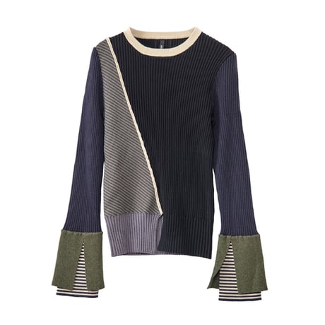 7/20 Instalive AULA AILA 2026aw　MULTI RIB KNIT PULLOVER　1264-09019