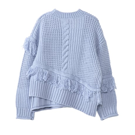 7/20 Instalive AULA AILA 2026aw　FRINGE KNIT　1264-09024