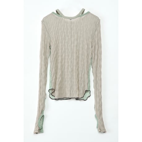 Instalive　AULA AILA 2027SS　SHEER JACQARD PULLOVER 1271-08046