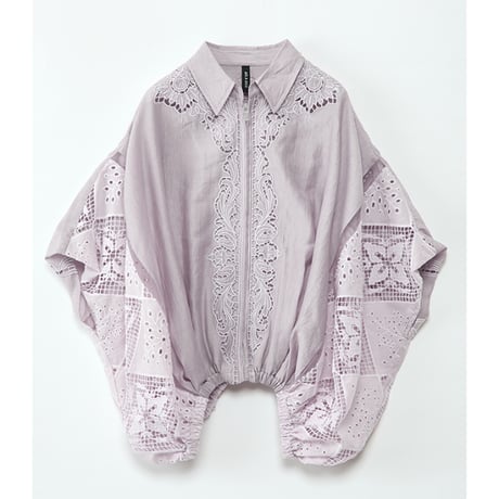 Instalive　AULA AILA 2027SS　EMBROIDERY ZIP UP SHIRT 1271-04055
