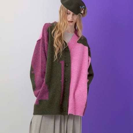 7/20 Instalive AULA AILA 2026aw　COLOR BLOCK CARDIGAN　1264-09012