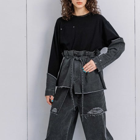 Instalive　AULA AILA 2027SS　DENIM DOCKING PULLOVER 1271-08028