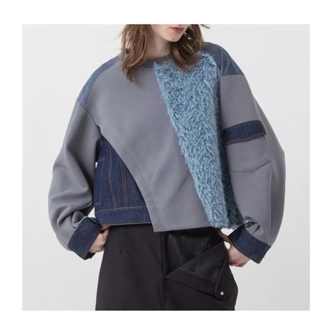 7/20 Instalive AULA AILA 2026aw　DENIMxFUR PULLOVER　1264-08017