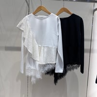10/4　レースフリルイレギュラーヘムトップス　50186609001