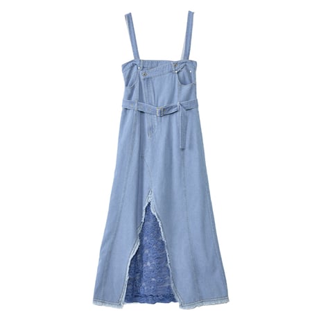 7/20 Instalive AULA AILA 2026aw　LACE LAYER DENIM JUMPER SKIRT　1264-03020