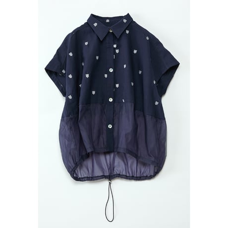 Instalive　AULA AILA 2027SS　LEOPARD EMBROIDERY SHIRT 1271-04036