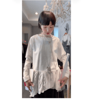 7/21 Instalive　akane 2026AW　チュール×ワッシャーペプラムプルオーバー　26238-1430E