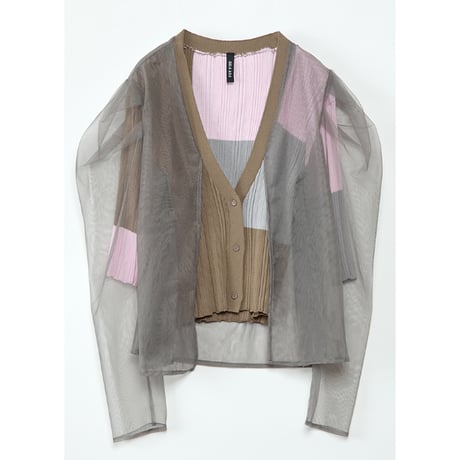 Instalive　AULA AILA 2027SS　VOLUME SLEEVE LAYERED CARDIGAN 1271-09040