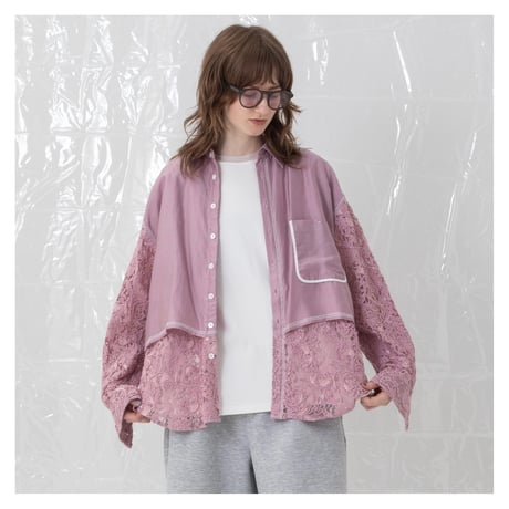 7/20 Instalive AULA AILA 2027 PreSpring　LACE LAYERED SHIRT　1271-04006