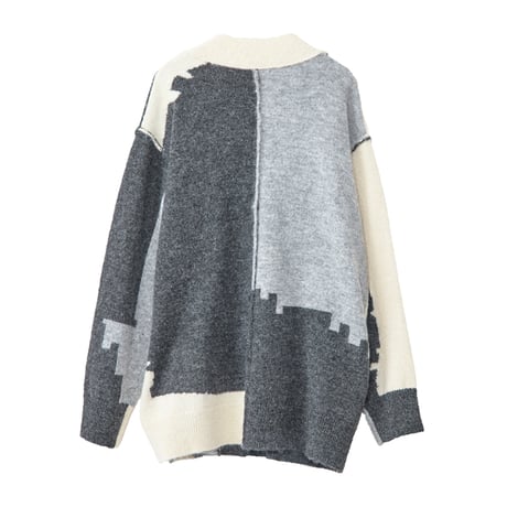 7/20 Instalive AULA AILA 2026aw　COLOR BLOCK CARDIGAN　1264-09012