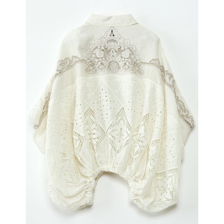 Instalive　AULA AILA 2027SS　EMBROIDERY ZIP UP SHIRT 1271-04055