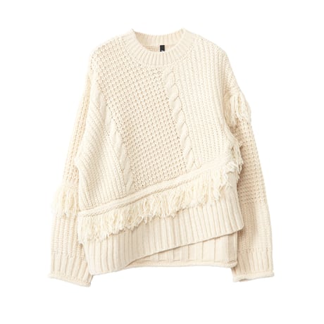 7/20 Instalive AULA AILA 2026aw　FRINGE KNIT　1264-09024