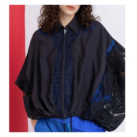 Instalive　AULA AILA 2027SS　EMBROIDERY ZIP UP SHIRT 1271-04055