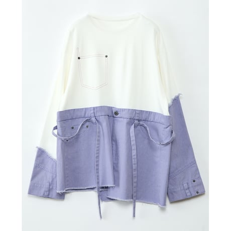 Instalive　AULA AILA 2027SS　DENIM DOCKING PULLOVER 1271-08028
