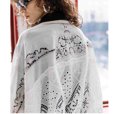 Instalive　AULA AILA 2027SS　EMBROIDERY ZIP UP SHIRT 1271-04055
