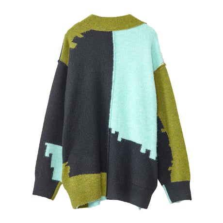 7/20 Instalive AULA AILA 2026aw　COLOR BLOCK CARDIGAN　1264-09012