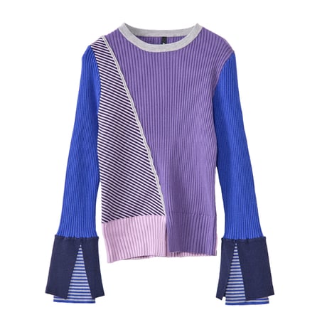 7/20 Instalive AULA AILA 2026aw　MULTI RIB KNIT PULLOVER　1264-09019