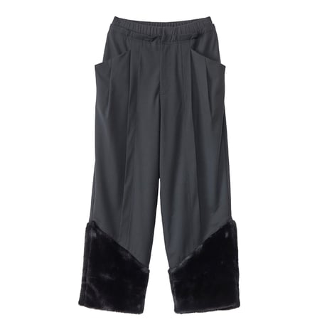 7/20 Instalive AULA AILA 2026aw　FUR COMBINATION STRAIGHT PANTS　1264-06015