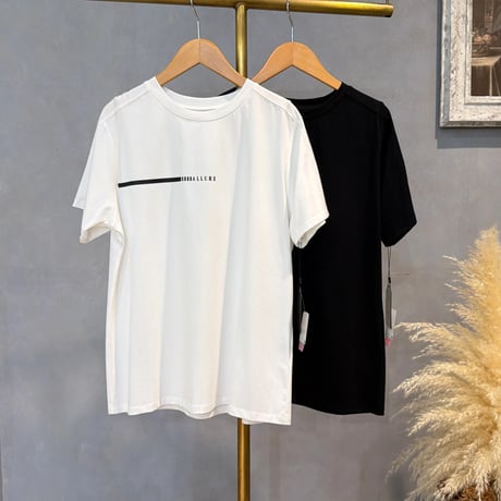 7/25 Instalive Mia ラインロゴ袖切替Tシャツ　90172606003
