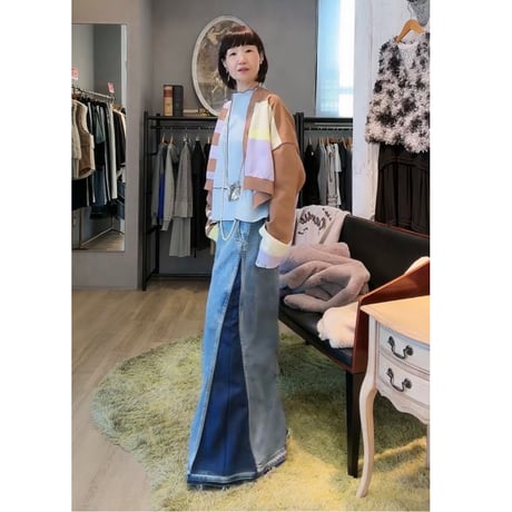 10/13　Instalive ANGELINA 2027SS　立体デニムスカート（ロング）27153-8115WE