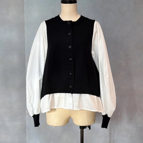 異素材ドッキングトップス　MICALLE