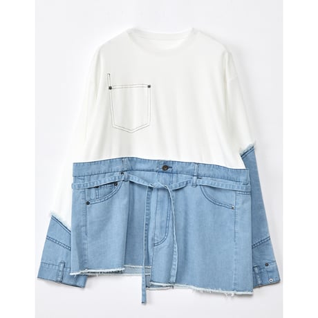 Instalive　AULA AILA 2027SS　DENIM DOCKING PULLOVER 1271-08028