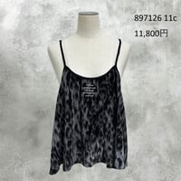 10/6　Instalive　ayane　2027 Early Spring　レオパード柄起毛メッシュキャミソール　897126