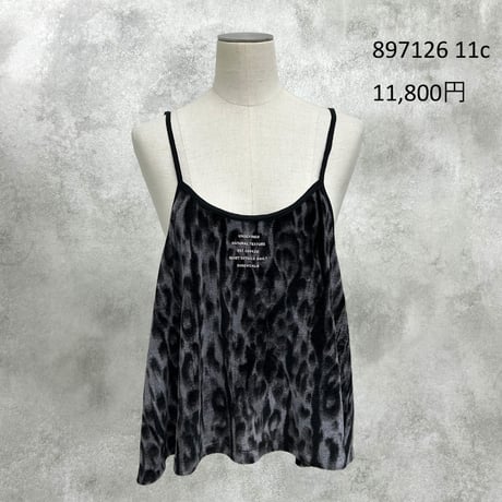 10/6　Instalive　ayane　2027 Early Spring　レオパード柄起毛メッシュキャミソール　897126
