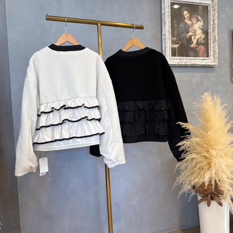 10/11 Instalive　blanco.　26AW　バックフリルボアブルゾン　15-605-19