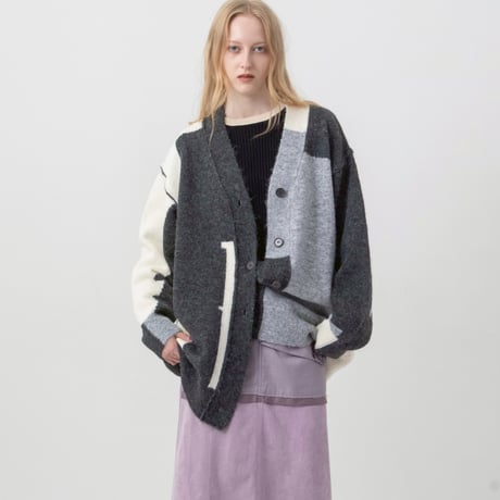 7/20 Instalive AULA AILA 2026aw　COLOR BLOCK CARDIGAN　1264-09012