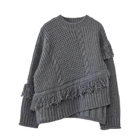 7/20 Instalive AULA AILA 2026aw　FRINGE KNIT　1264-09024