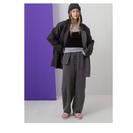 7/20 Instalive AULA AILA 2026aw　MILITARY BIJOU PANTS　1264-06010