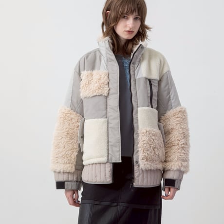7/20 Instalive AULA AILA 2026aw　PATCHWORK LIKE BOA BLOUSON　1253-01038