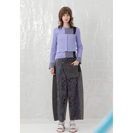 7/20 Instalive AULA AILA 2027 PreSpring　DENIM COMBINATION LACE PANTS　1271-06002