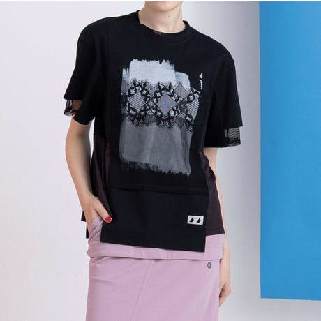 Instalive　AULA AILA 2027SS　LAYERED PRINT T-SHIRT 1271-08059