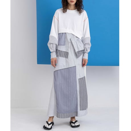 Instalive　AULA AILA 2027SS　STRIPE SHIRT SKIRT 1271-07032
