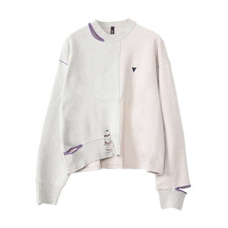 7/20 Instalive AULA AILA 2026aw　KNIT COMBINATION PULLOVER　1264-08005