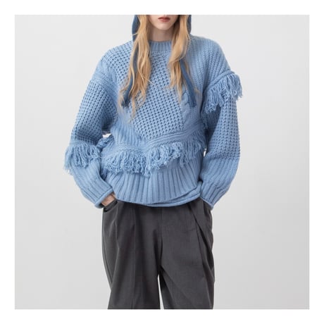 7/20 Instalive AULA AILA 2026aw　FRINGE KNIT　1264-09024
