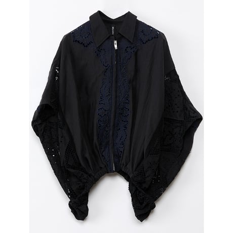 Instalive　AULA AILA 2027SS　EMBROIDERY ZIP UP SHIRT 1271-04055