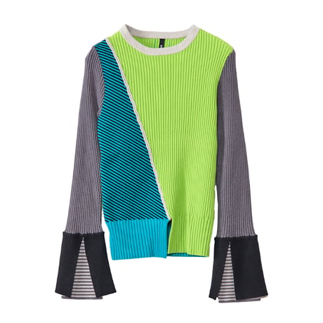 7/20 Instalive AULA AILA 2026aw　MULTI RIB KNIT PULLOVER　1264-09019