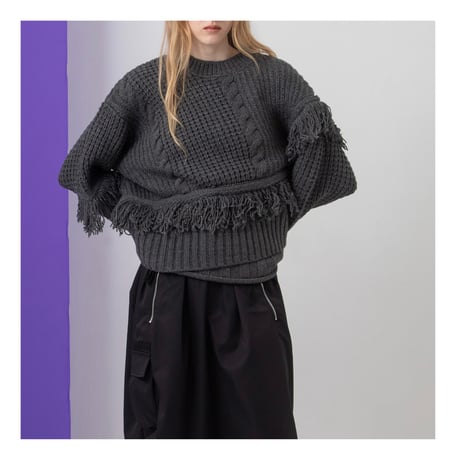 7/20 Instalive AULA AILA 2026aw　FRINGE KNIT　1264-09024