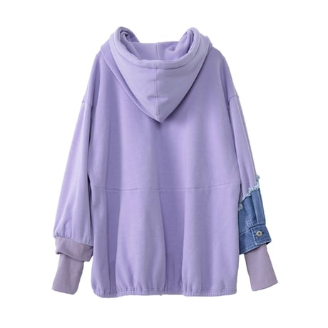 7/20 Instalive AULA AILA 2026aw　DENIM COMBINATION HOODIE　1264-08018