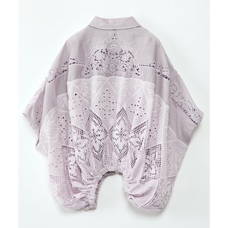 Instalive　AULA AILA 2027SS　EMBROIDERY ZIP UP SHIRT 1271-04055