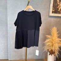 7/19、7/12、6/26 メッシュプリーツドッキングトップス　(セットアップ可） 95192603001