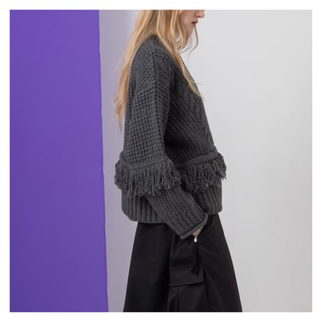 7/20 Instalive AULA AILA 2026aw　FRINGE KNIT　1264-09024