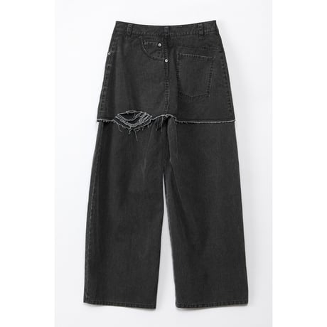 Instalive　AULA AILA 2027SS　MINI SKIRT LAYERED DENIM PANTS 1271-06027