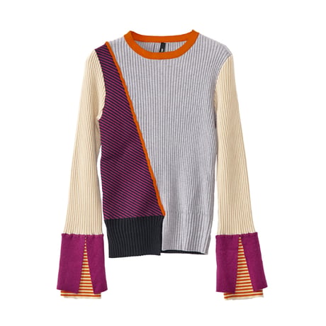 7/20 Instalive AULA AILA 2026aw　MULTI RIB KNIT PULLOVER　1264-09019