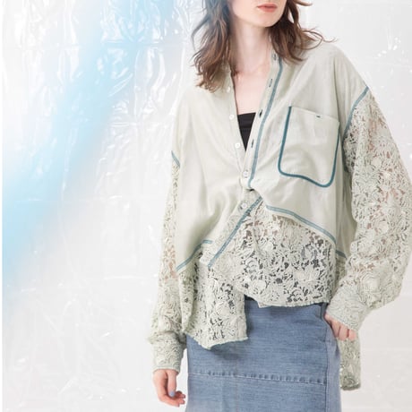 7/20 Instalive AULA AILA 2027 PreSpring　LACE LAYERED SHIRT　1271-04006