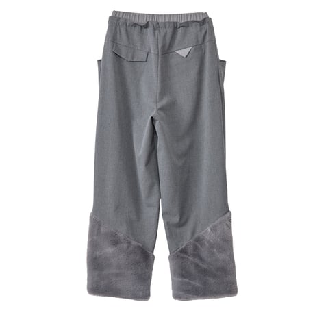 7/20 Instalive AULA AILA 2026aw　FUR COMBINATION STRAIGHT PANTS　1264-06015